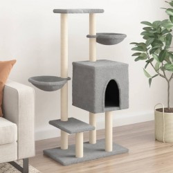 Clair Arbre À Chat Avec Griffoirs En Sisal Gris 117 Cm Vidaxl