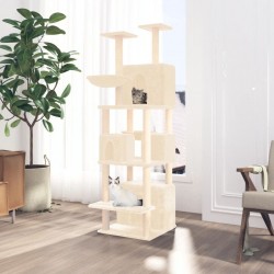 NC Arbre À Chat Avec Griffoirs En Sisal Crème 180 Cm Vidaxl