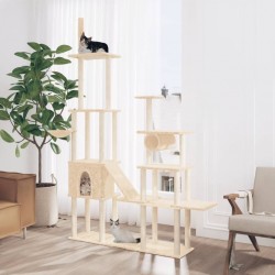 NC Arbre À Chat Avec Griffoirs En Sisal Crème 279 Cm Vidaxl