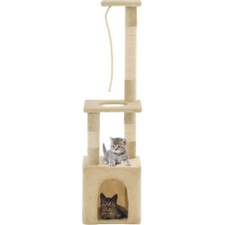 NC Arbre À Chat Avec Griffoirs En Sisal 109 Cm Beige Vidaxl