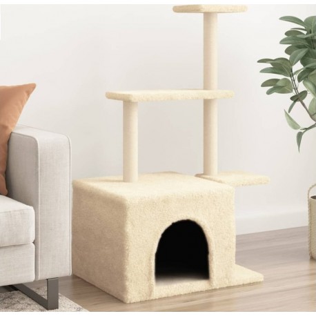 NC Arbre À Chat Avec Griffoirs En Sisal Crème 110 Cm Vidaxl