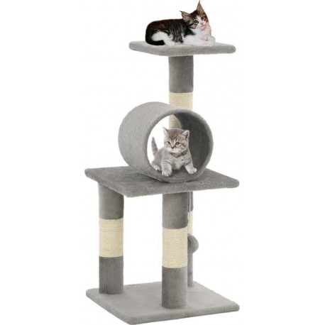 NC Arbre À Chat Avec Griffoirs En Sisal 65 Cm Gris Vidaxl