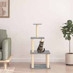 Clair Arbre À Chat Avec Griffoirs En Sisal Gris 111 Cm Vidaxl