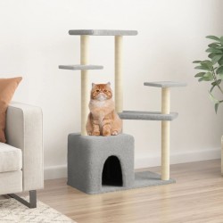 Clair Arbre À Chat Avec Griffoirs En Sisal Gris 107,5 Cm Vidaxl