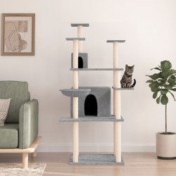 Clair Arbre À Chat Avec Griffoirs En Sisal Gris 166 Cm Vidaxl