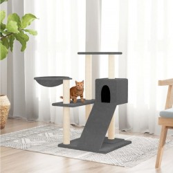 Arbre À Chat Avec Griffoirs En Sisal Gris Foncé 82 Cm Vidaxl