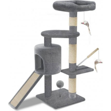 Vounot Arbre À Chat 112cm Avec Griffoir Plateforme NicheL Gris