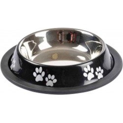 NC Gamelle Antidérapante Chien & Chat pattes 15cm Noir