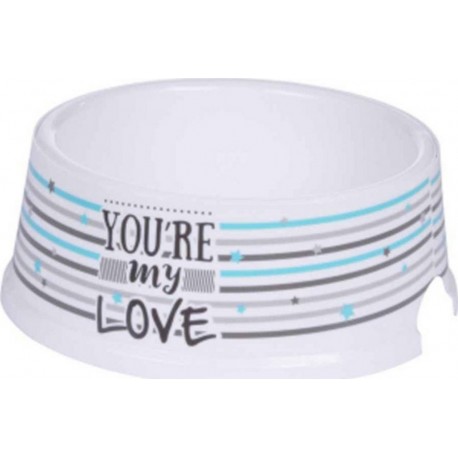 you Gamelle Pour Chien & Chat you're My Love 25cm Blanc