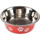 NC Gamelle Pour Chien & Chat motifs Pattes 21cm Rouge