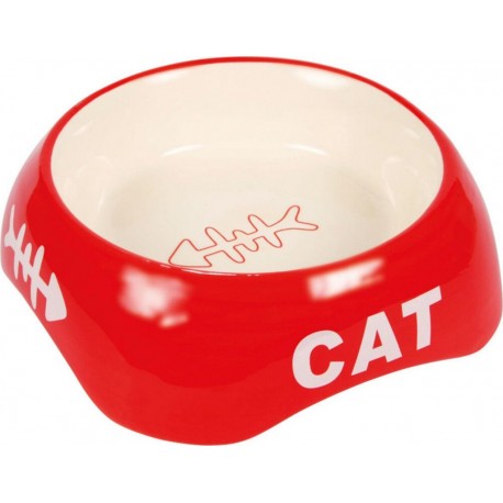 NC Bol En Céramique 200ml / 13cm, Avec Motif Squelette De Poisson, Pour Chat