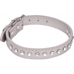 NC Collier Fantaisie Pour Chien strass 45cm Gris