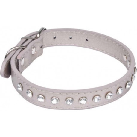 NC Collier Fantaisie Pour Chien strass 45cm Gris