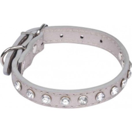 NC Collier Fantaisie Pour Chien strass 35cm Gris