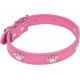 NC Collier Fantaisie Pour Chien couronnes 45cm Fuchsia