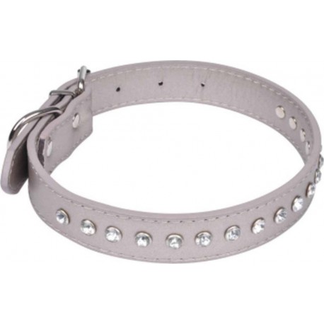 NC Collier Fantaisie Pour Chien strass 55cm Gris