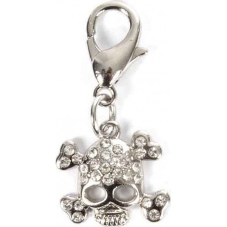 NC Pendentif Pour Collier tête De Mort 4cm Argent