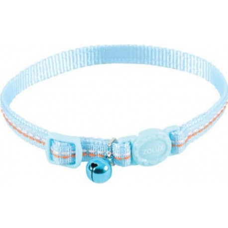 NC Collier Pour Chat Zolux Bleu Nylon Réglable 520031ble