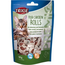 NC Friandise Rouleaux Poulet/colin 50 Gr. Friandise Pour Chat Trixie