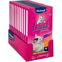 Vitakraft Liquid Friandise Pour Chat Au Poulet + Taurine Lot De 11 Paquet 6 Sachets