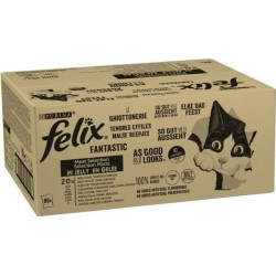 Felix Tendres Effilés En Gelée Sélection Mixte 80 X 85g Sachets Fraîcheur Pour Chat