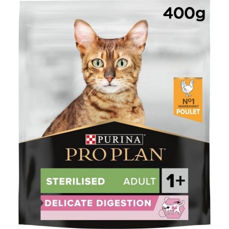 NC Proplan Chat Adult Sterilised Delicate Digestion Poulet 400 G l'unité de 400g