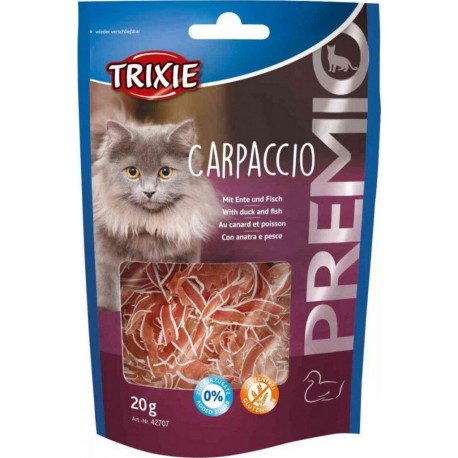 Canard Friandise Carpaccio Et Poisson. Sachet De 20 G Pour Chat