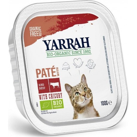 NC Pâtée Yarrah Chat Pâtée Bœuf Et Poulet Bio 100g