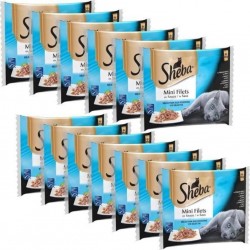 Sheba Mini Filets Sachets Fraicheur En Sauce Aux Poissons Pour Cha