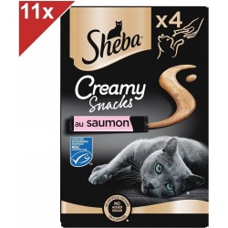 NC Creamy Snacks 44 Sticks Au Saumon Friandise Crã©meuse Pour Chat 12g (11x4) les 11 sachets de 0.48Kg