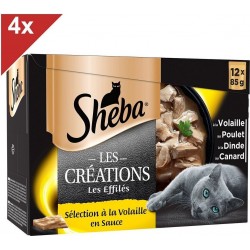 NC Les Crã©ations 48 Sachets Fraã®cheur En Sauce Volaille Pour Chat 85g (4x12) les 4 boîtes de 1.02Kg