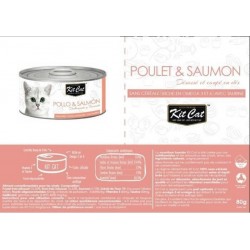 NC Kit Cat Poulet Et Saumon Pour Chat Boite De 24 Conserves 80g