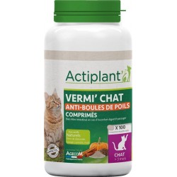 Actiplant Vermi' Chat Anti-boules De Poils Boîte 100 Comprimés