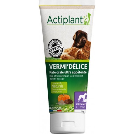 Actiplant Vermi' Délice Chien & Chat Pâte Orale Tube 70g