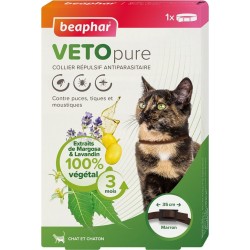 NC Collier Insectifuge Chat Et Chaton Vetopure : Marron l'unité de 1.0Kg