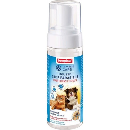 NC Diméthicare Mousse Stop Parasites Chien Et Chat, 150ml