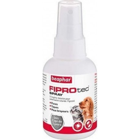 Beaphar Fiprotec, Spray Antiparasitaire Pour Chiens Et Chats l'unité de 0.12Kg