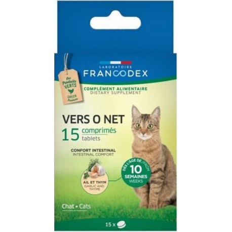 Antiparasitaire 15 Comprimes Vers O Net Pour Chat Francodex