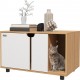 Maison De Toilette Chat Style Scandinave Portes, Aérations Naturel Blanc