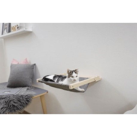 NC Hamac Mural Pour Chats Tofana 45 X 40 Cm Gris 81544 Kerbl