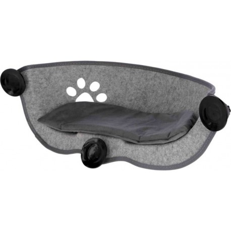 NC Lit De Bronzage De Fenêtre Pour Chat Filzino 70x26x26 Cm Gris Kerbl