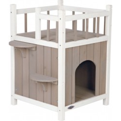 Maison Avec Balcon Pour Chats Gris Et Blanc Trixie