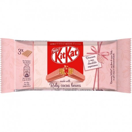 Nestlé Kit Kat Ruby Cocoa Beans 124,5g par 3 (lot de 6 soit 18 plaques)