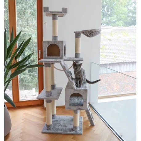 Clair Arbre À Chat Square 178 Cm Gris Kerbl