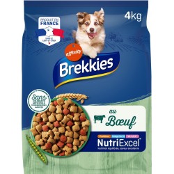 BREKKIES Croquettes pour chiens adulte au bœuf EXCEL 4Kg