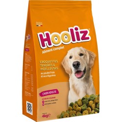 HOOLIZ Croquettes Pour Chiens Adulte Moelleuses Au Poulet Et Légumes 4Kg