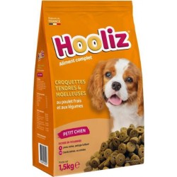 HOOLIZ Croquettes Pour Petits Chiens Moelleuses Au Poulet Et Légumes 1,5Kg