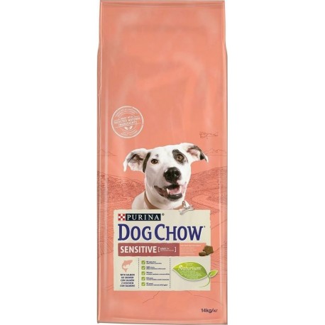 Purina Croquettes Dog Chow Chien Adulte Sensitive Saumon 14Kg