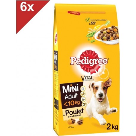 NC Mini Croquettes Au Poulet Pour Petit Chien Adulte(-10Kg) 6x2Kg les 6 sacs de 2Kg