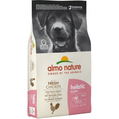 NC Croquettes Almo Nature Chien Holistic Puppy Medium Poulet Frais Et Riz 2Kg